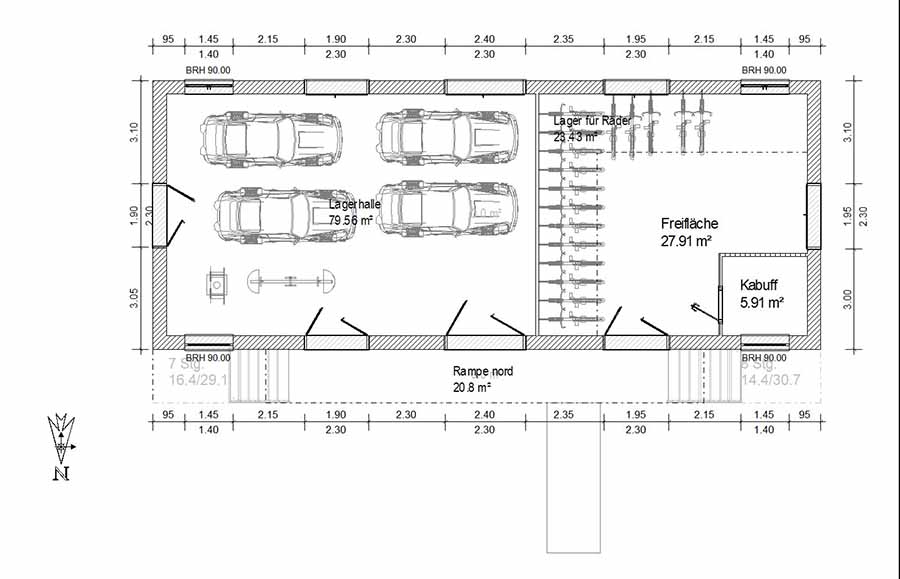 Grundriss Schuppen Bahnhof Salem